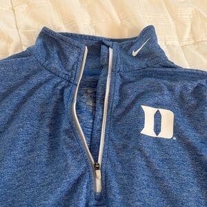 Nike Heathered Blue Quarter-Zip with White Accents